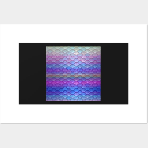 Iridescent Mermaid Scales Wall Art by PurplePeacock